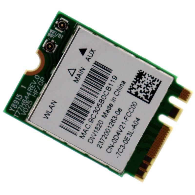 Deal4GO DW1820 802.11ac 867Mbps M.2 WLAN WiFi Adapter Wireless Card w/BT 4.1 for Dell Laptops Qualcomm QCNFA344A Windows 7/8/10 D4V21 0D4V21 - Image 1